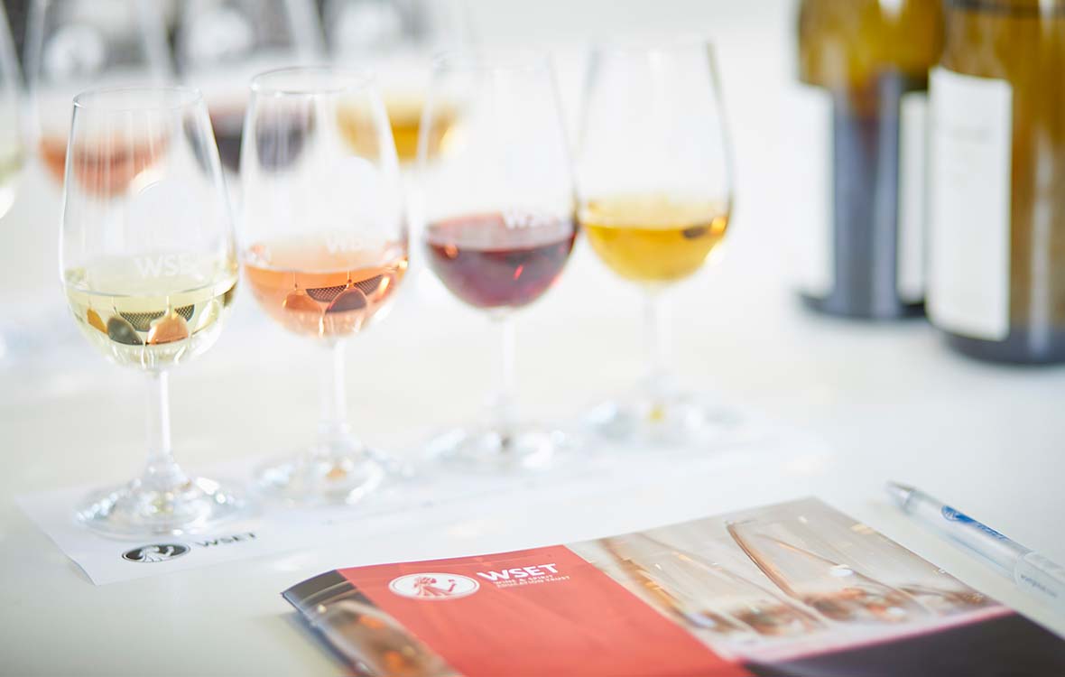 WSET Level 1 Award in Wines study materials and tasting samples